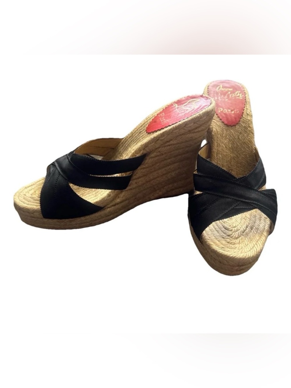 Christian Louboutin ribbon espadrilles size 38